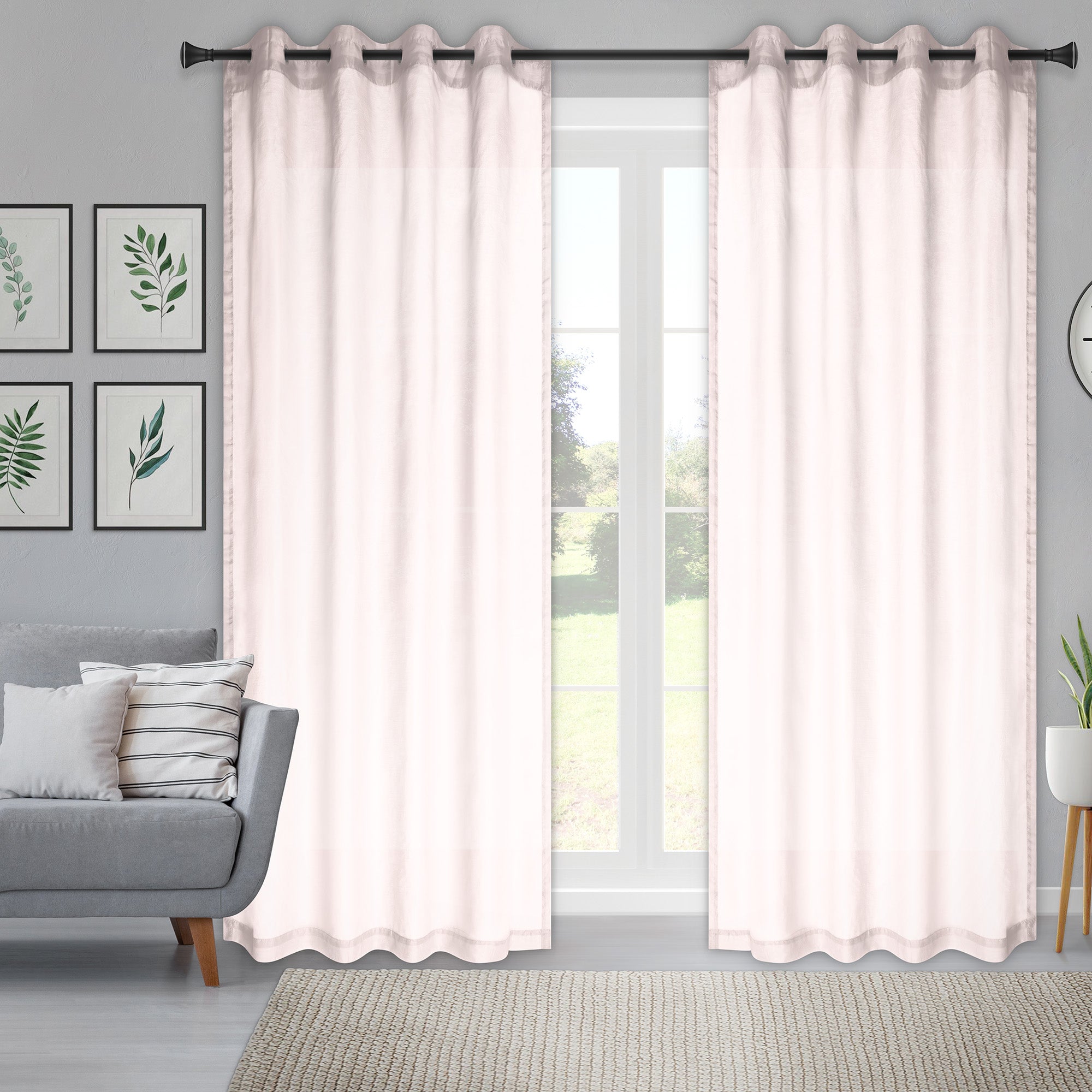 Semi-opaque curtain - Bella rose 137 x 218 cm