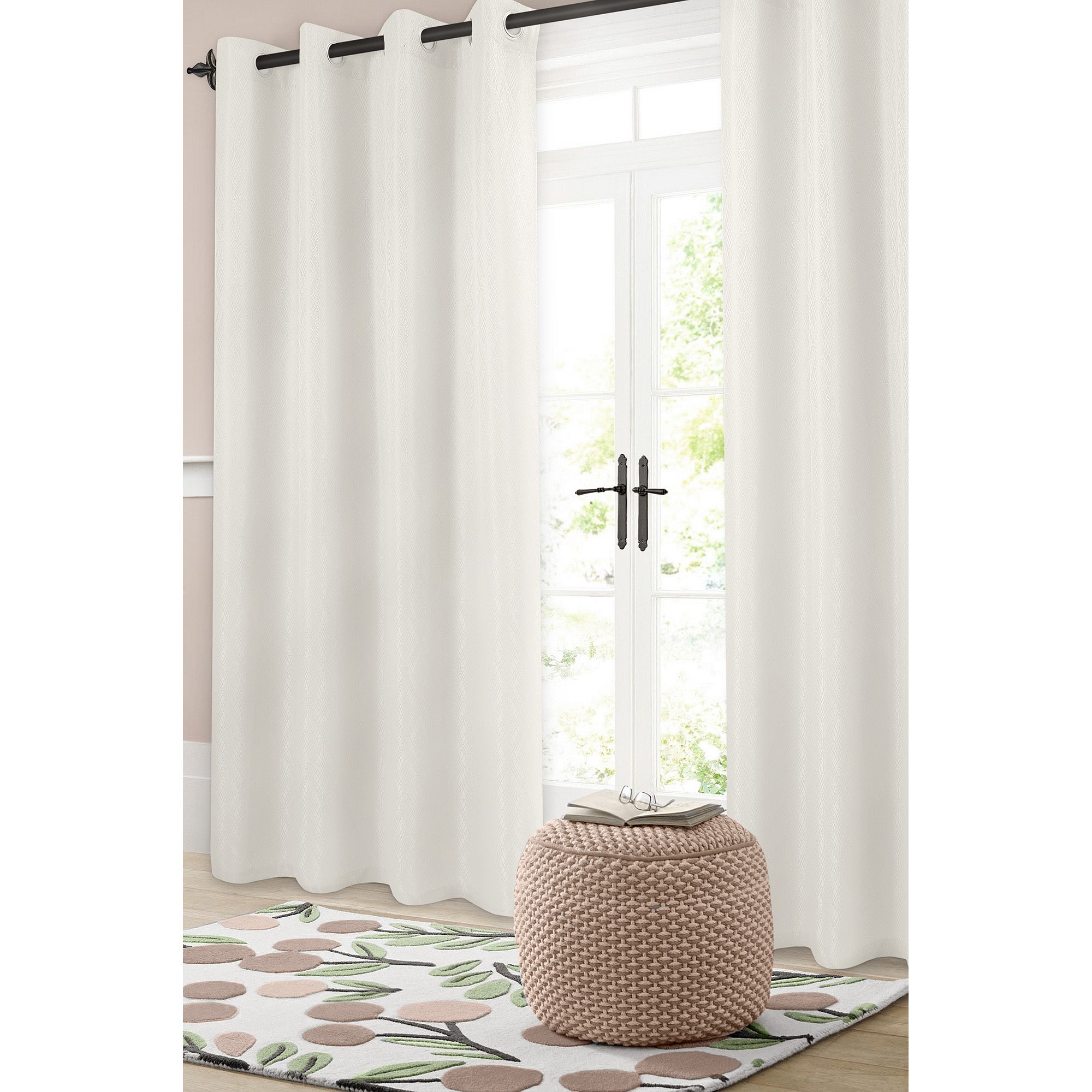 Semi-opaque curtain - Florence white 137 x 213 cm