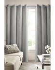 Rideau semi-opaque - Jacquard Maya gris 137 x 213 cm