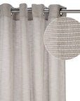 Textured taupe curtain