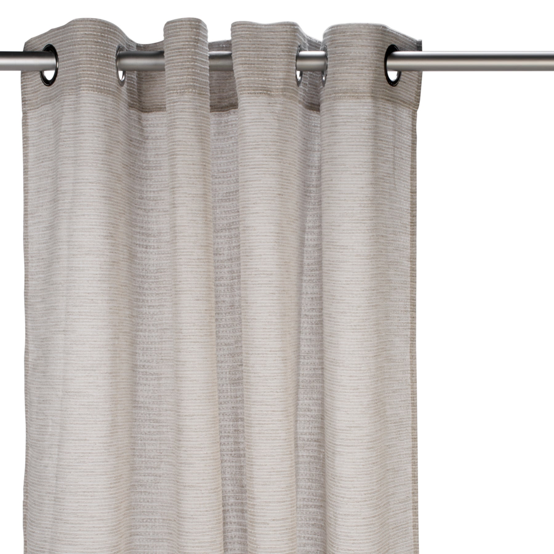 Textured taupe curtain