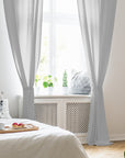 Rod pocket sheer curtain - Gray 137 x 218 cm