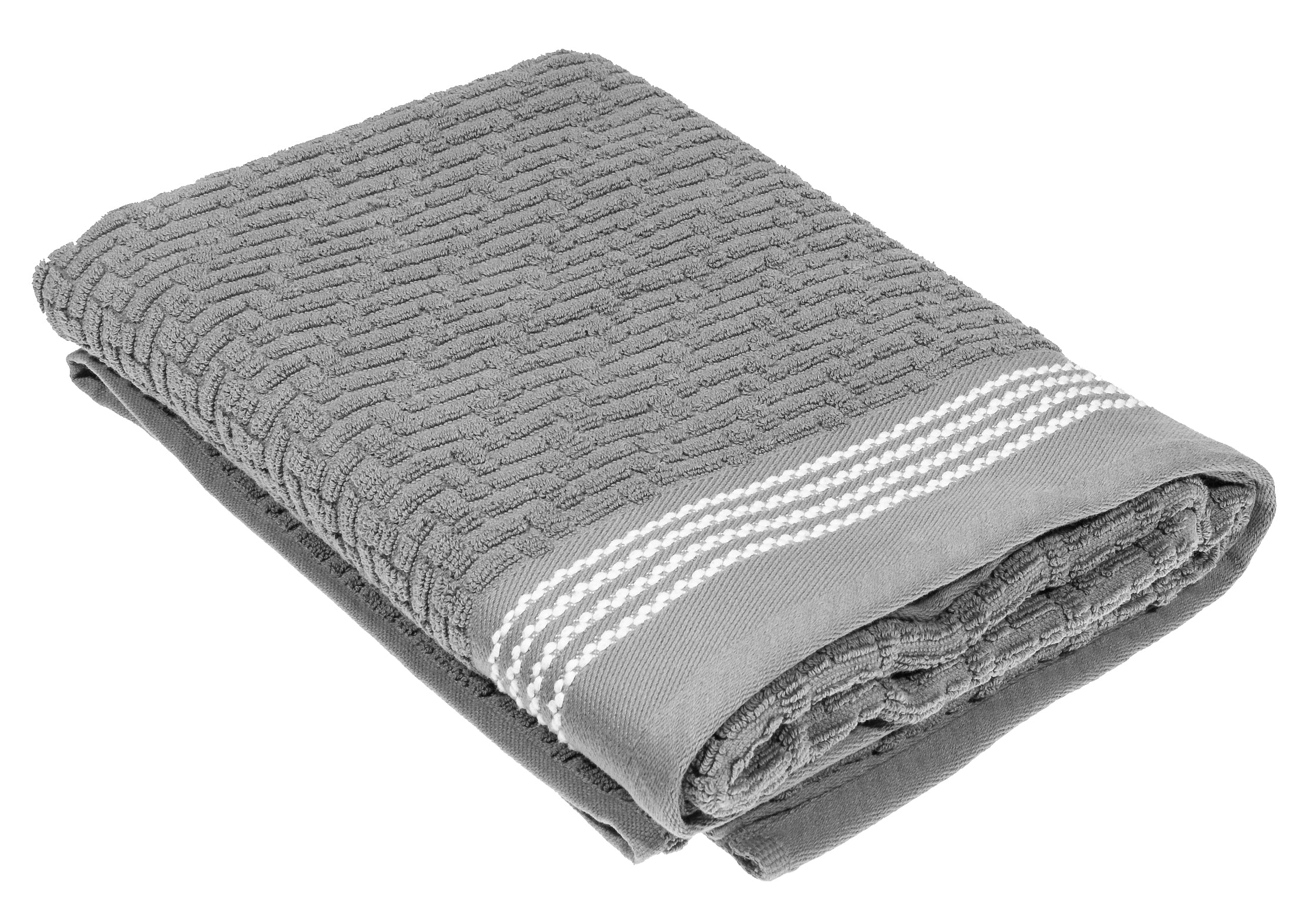 Luxury pale gray bath towel - 76 x 152 cm