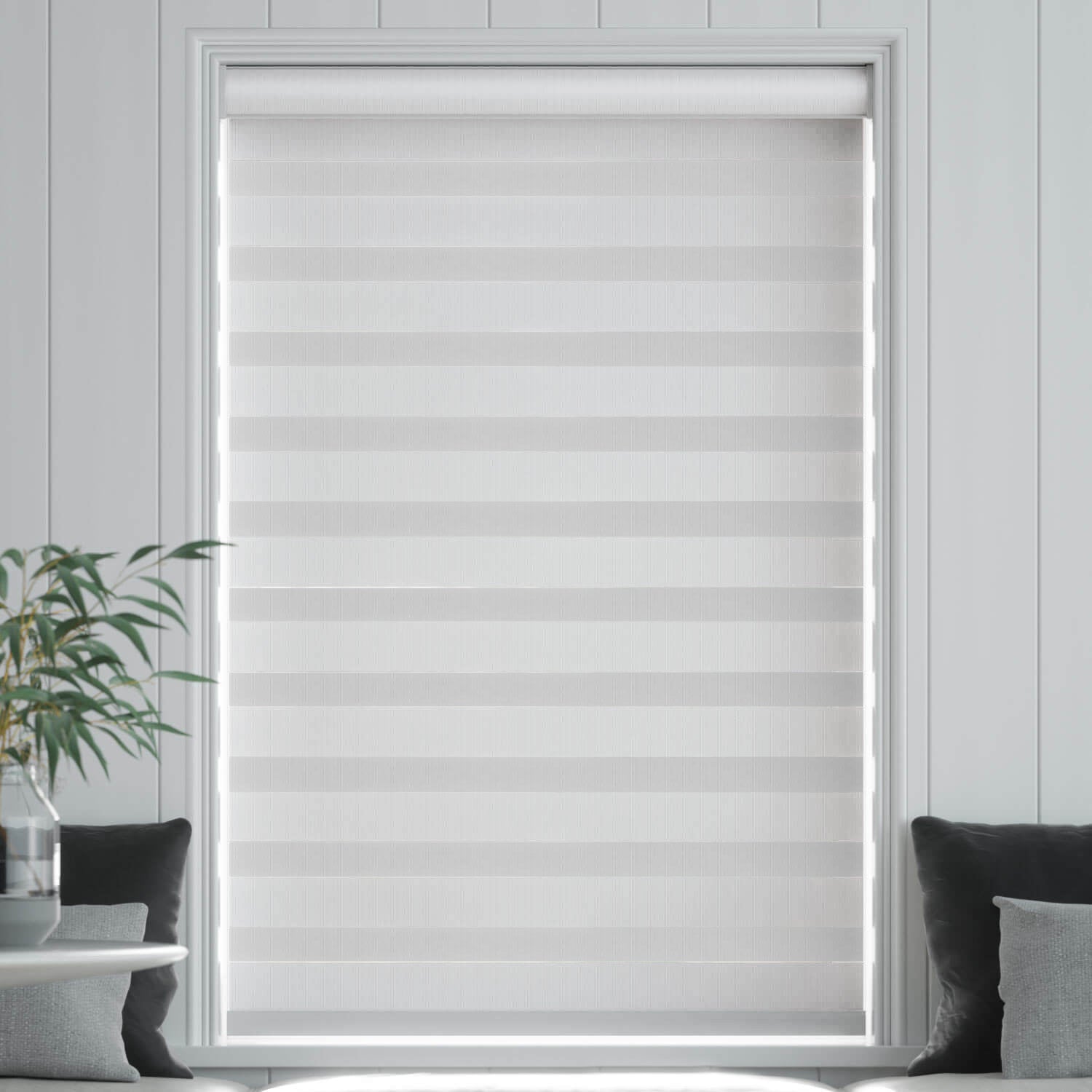 Day and night effect blind - white 102 x 213 cm