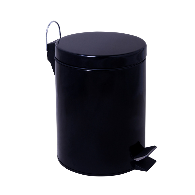 Black trash can