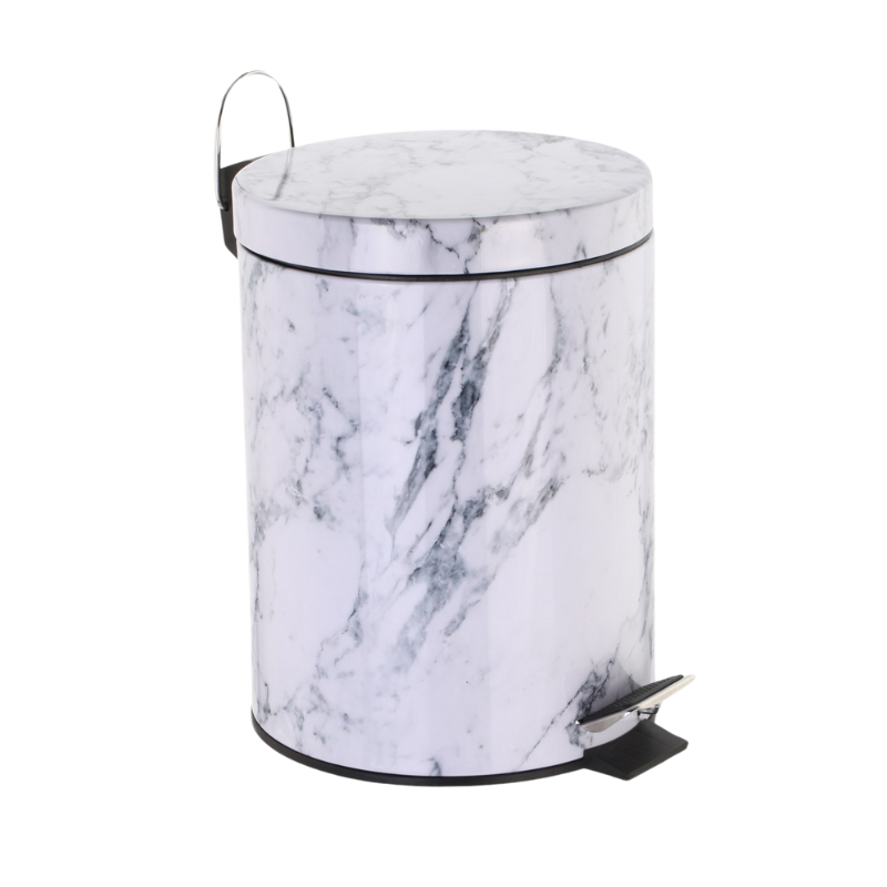 Marbled effect trash can