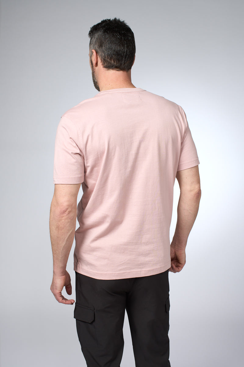 Henley collar t-shirt with pocket - Projek Raw