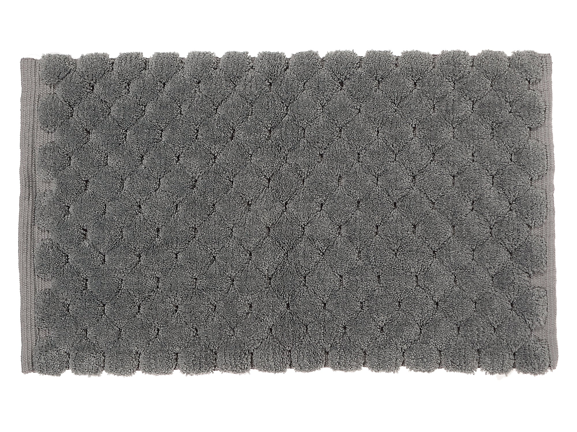 Tapis de bain à pompons 51 x 81 cm – Gris