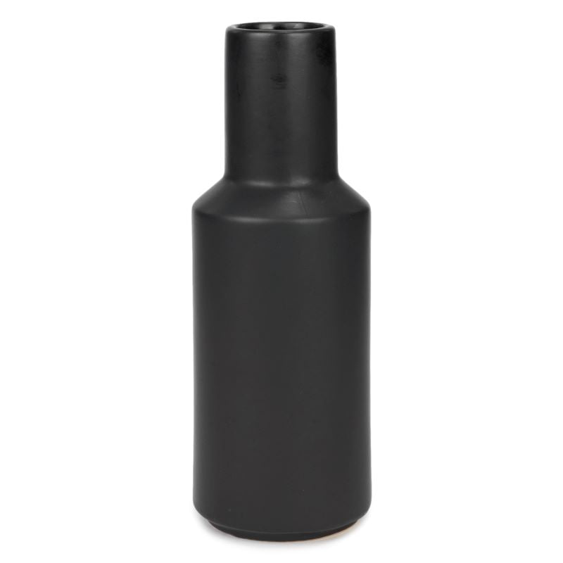 Black ceramic vase 25 cm