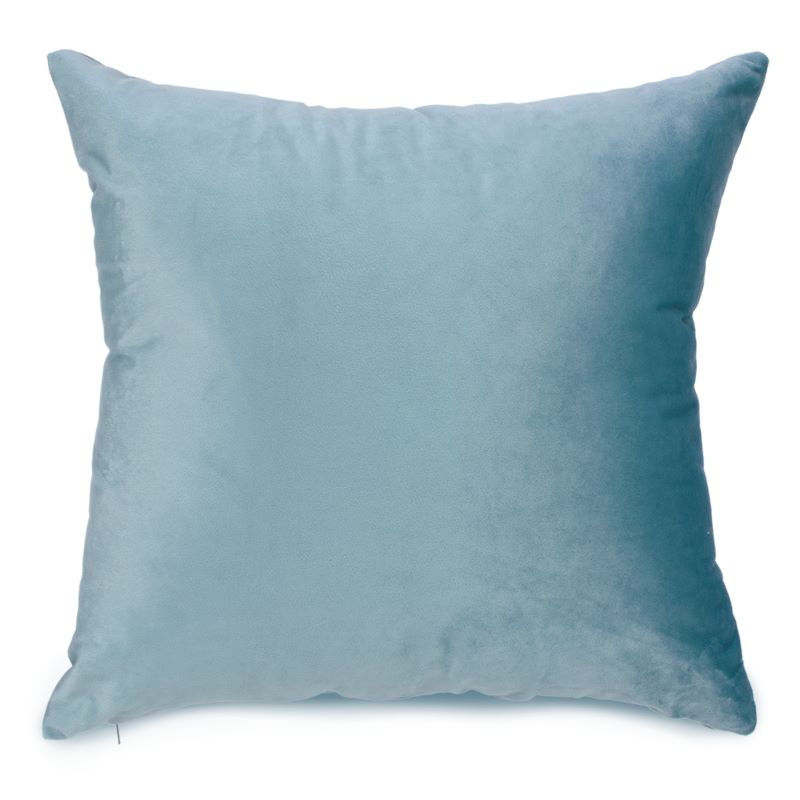 Coussin en velours bleu