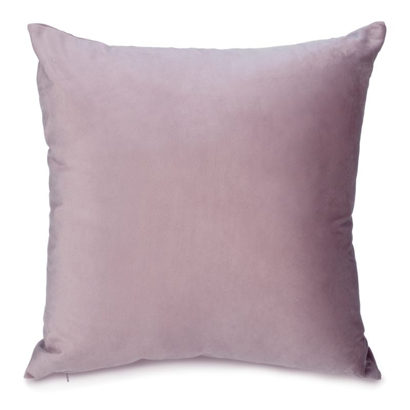 Coussin carré mauve en velours