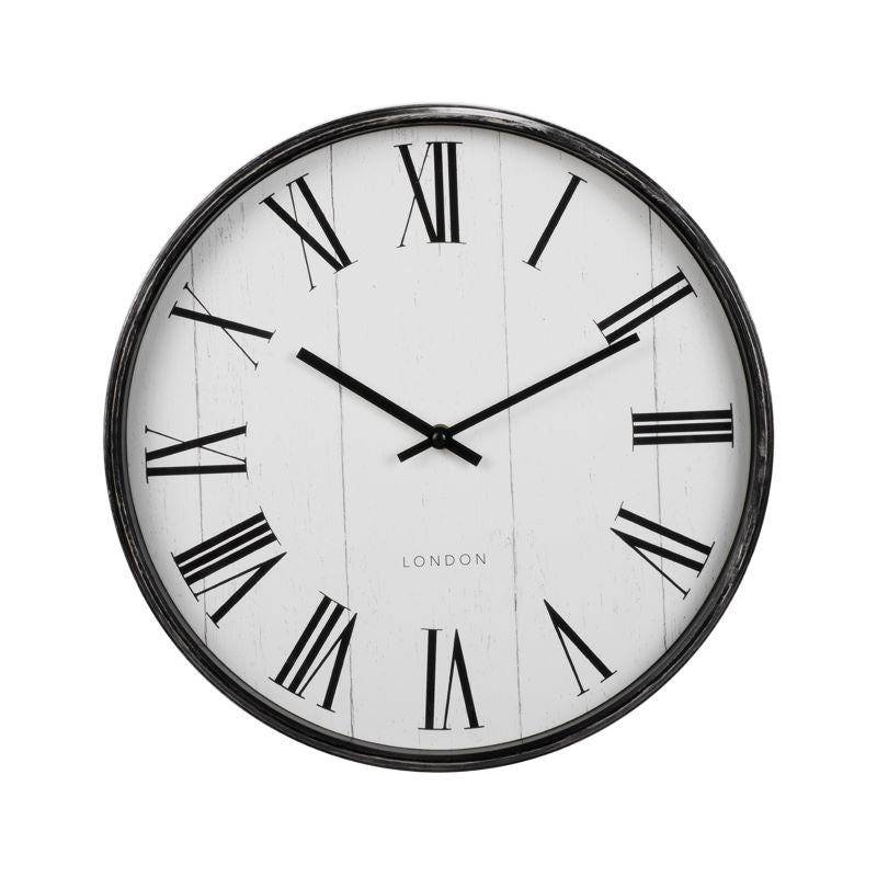 Horloge murale avec chiffres romains 35 cm - Noire